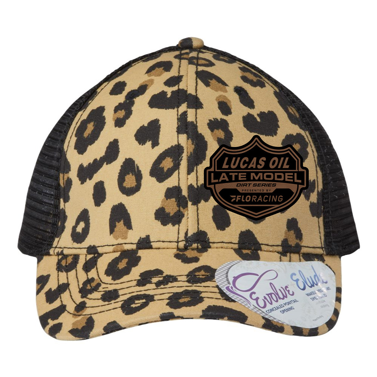 Ladies Ponytail Hat - Leopard Print