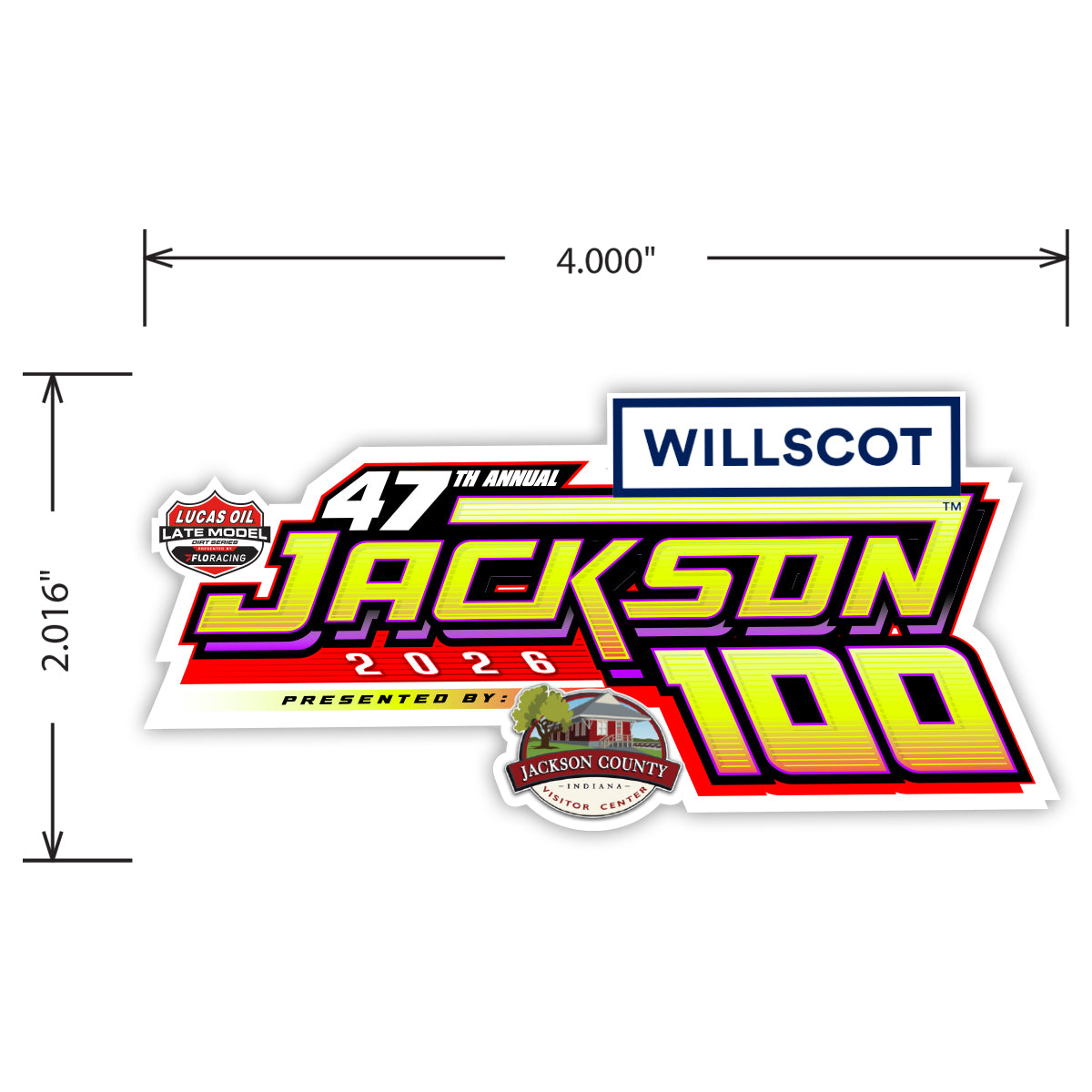 47th Annual Jackson 100 Decal