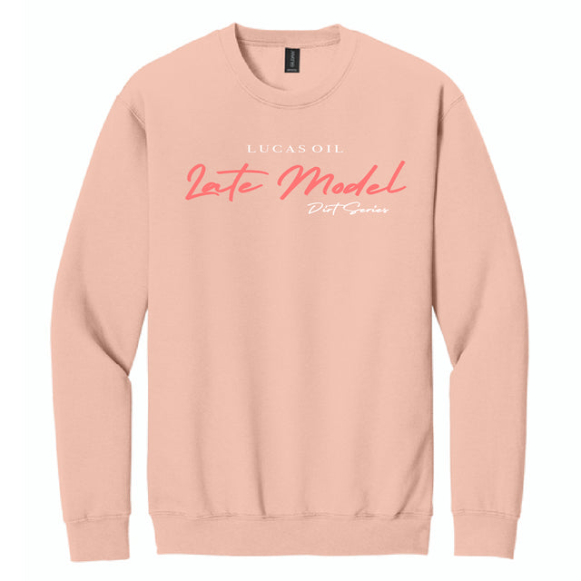 Ladies Embroidered Late Model Crewneck - Dusty Rose