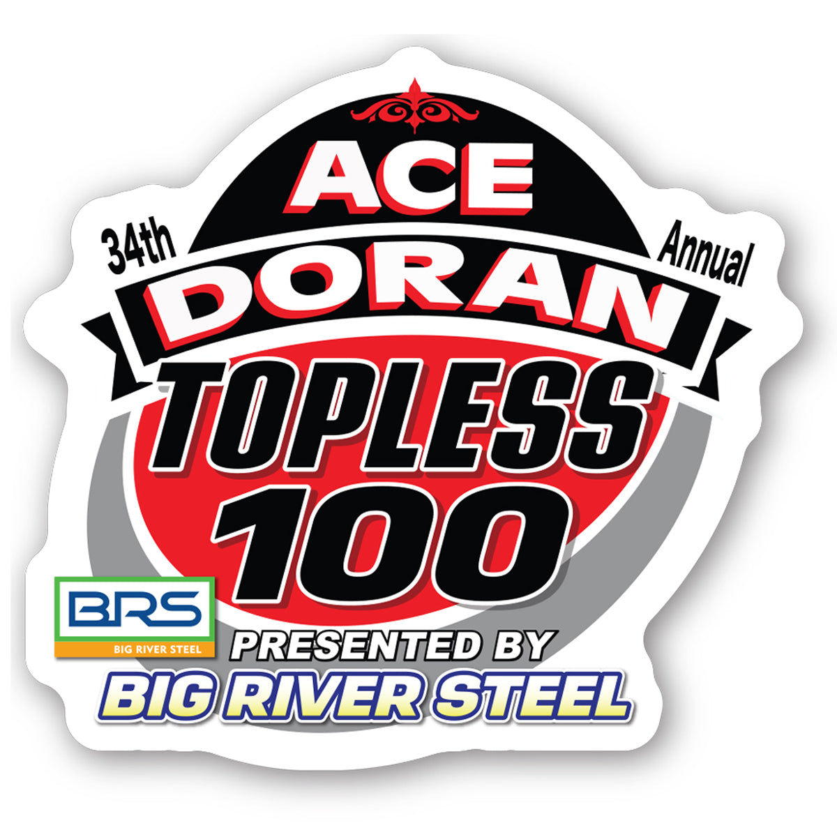 34th Annual Topless 100 Decal