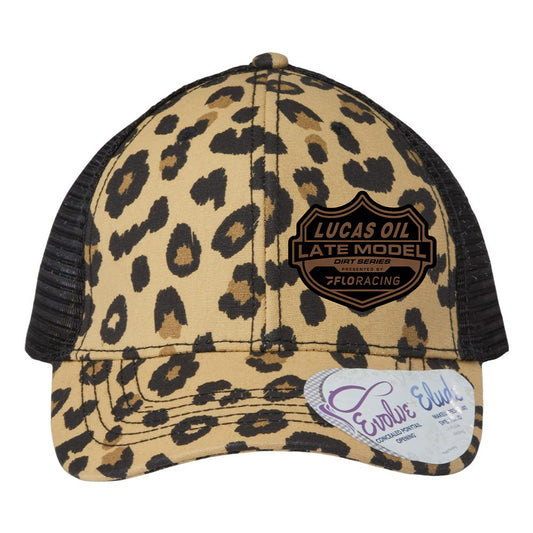 Ladies Ponytail Hat - Leopard Print