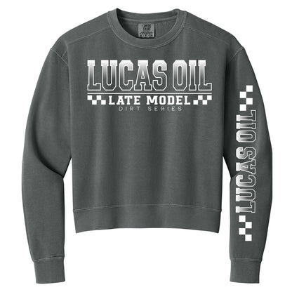 LucasDirt Boutique Cropped Crewneck - Pepper Grey