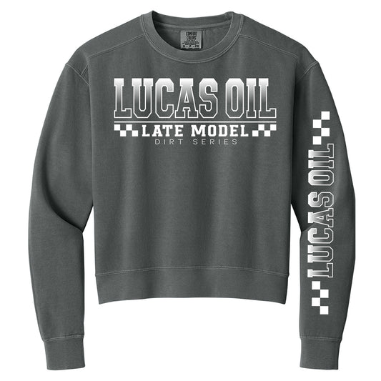 LucasDirt Boutique Cropped Crewneck - Pepper Grey
