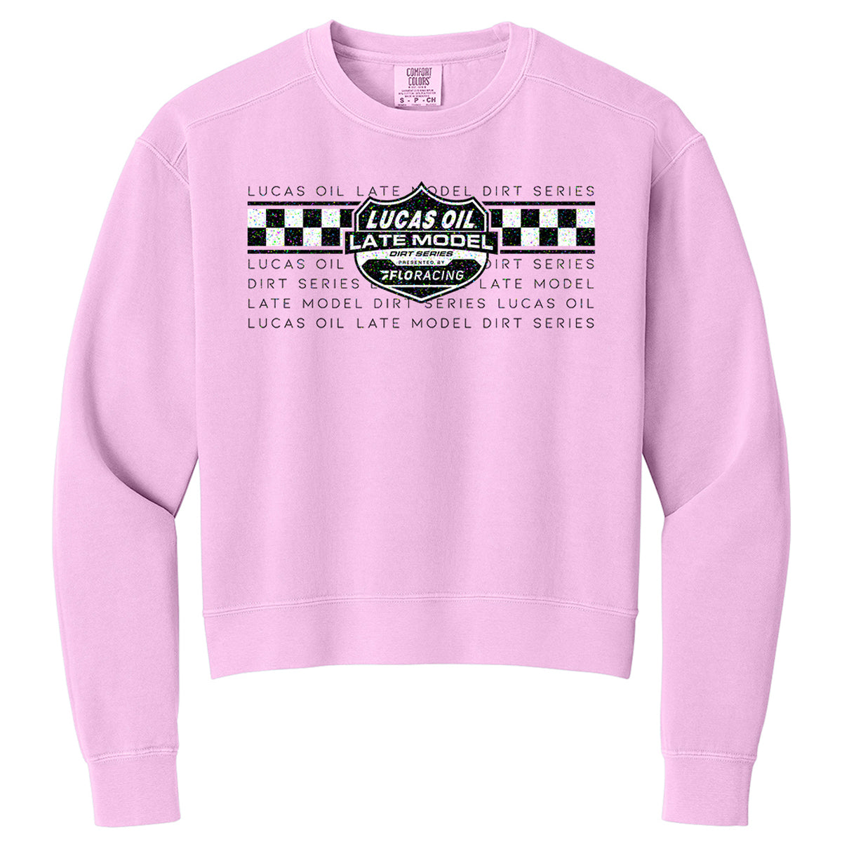 Highlighter Drip Cropped Crewneck - Rose
